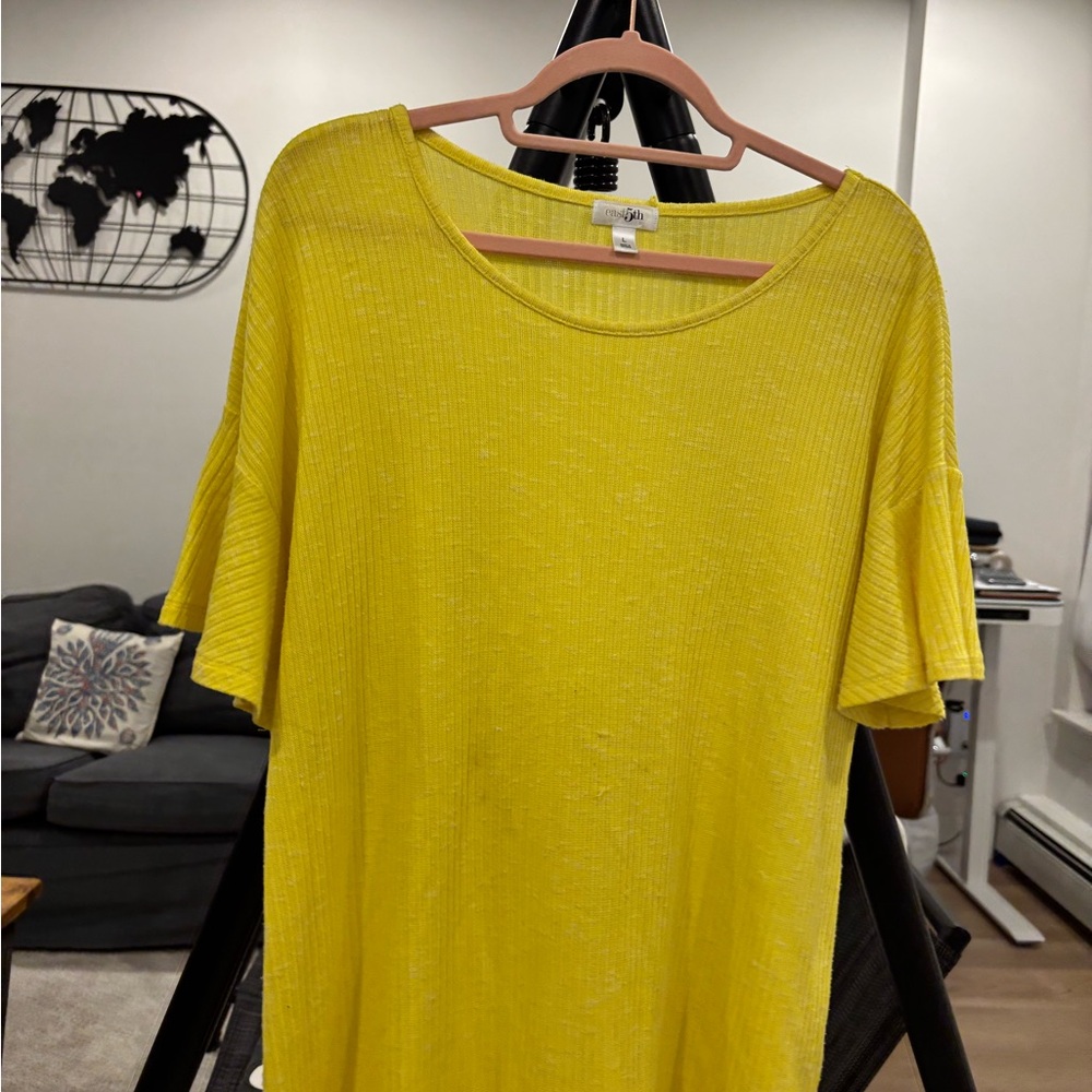East 5th Yellow Short Sleeve Boxy T-Shirt
